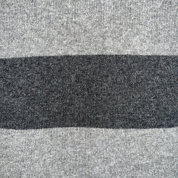 BURBERRY LONDON 100% CASHMERE GRAY ARGYLE SHORT SLEEVE POPOVER SWEATER - EUC - L - Picture 8 of 11